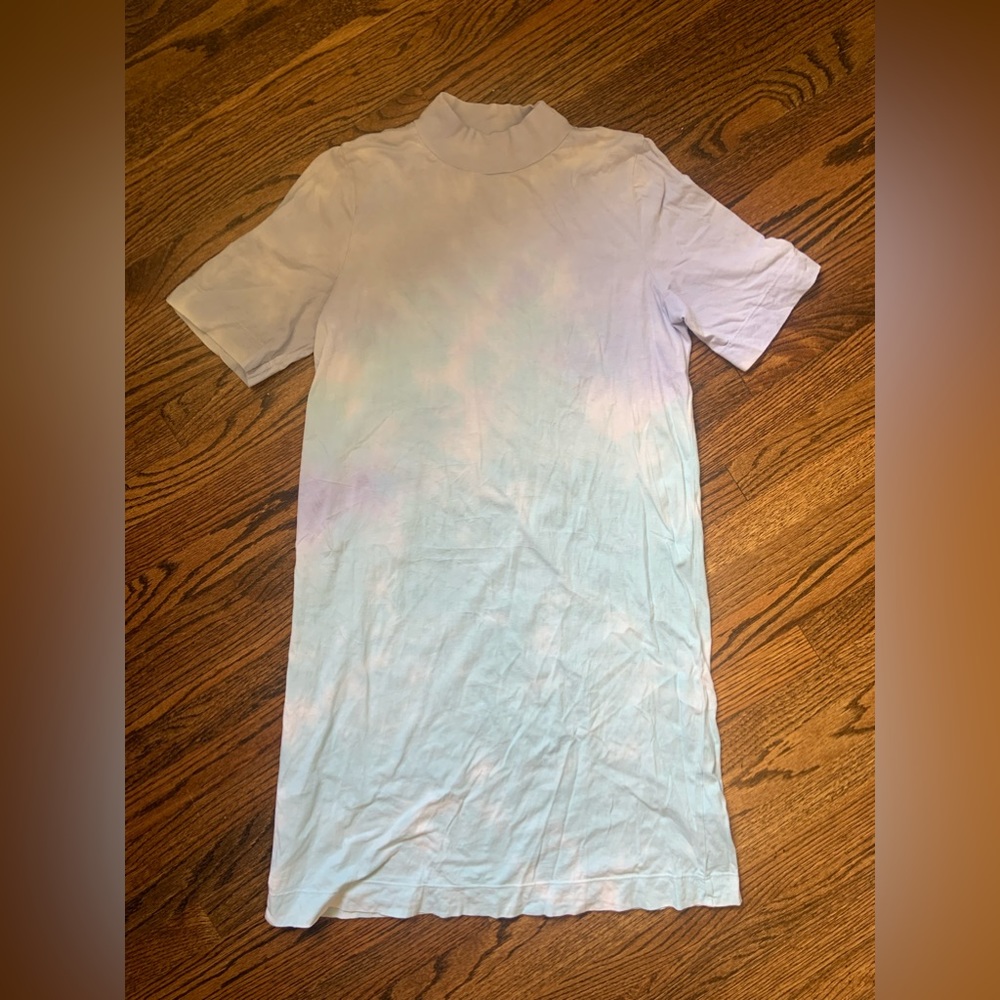 Tee Shirt Dress- mock neck